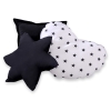 3-delar kuddar - Black stjärnor/black