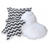 3-delar kuddar - Chevron black