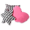 3-delar kuddar - Chevron Svart/rosa