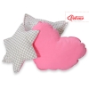 3-delar kuddar - Grey checkered- rosa