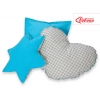 3-delar kuddar - grey checkered-turquoise