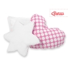 3-delar kuddar - rosa med Vita Prickar