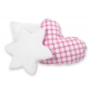 3-delar kuddar - rosa med Vita Prickar