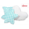3-delar kuddar - turquoise med Vita Prickar