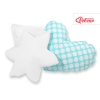 3-delar kuddar - turquoise med Vita Prickar