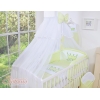Baby Bäddset / Sängkläder 7 delar med myggnät Little Prince/Princess grön