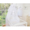 Baby Bäddset / Sängkläder 7 delar med myggnät Little Prince/Princess vit
