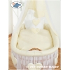Babykorg med himmel Amelie cream