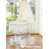 Babykorg med himmel Amelie cream