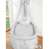 Babykorg med himmel Amelie grå