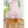 Babykorg med himmel Amelie rosa