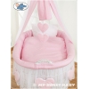 Babykorg med himmel Amelie rosa
