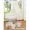 Babykorg med himmel Bellamy cream