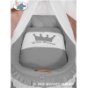Babykorg med himmel Little Prince/Princess Antracit