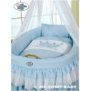 Babykorg med himmel Little Prince/Princess blå