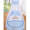 Babykorg med himmel Nallebjörn Barnaba blå