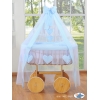 Babykorg med himmel på hjul Deluxe- Amelie blå