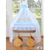 Babykorg med himmel på hjul Deluxe- Bellamy blå