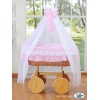 Babykorg med himmel på hjul Deluxe- Bellamy rosa