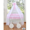 Babykorg med himmel på hjul Deluxe- Bellamy rosa