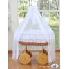 Babykorg med himmel på hjul Deluxe- Little Angel vit