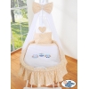 Babykorg med himmel Ugglor Bigi Zibi & Adele beige