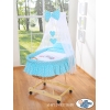 Babykorg med himmel Ugglor Bigi Zibi & Adele turquoise
