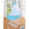 Babykorg med himmel Ugglor Bigi Zibi & Adele turquoise