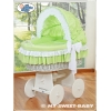 Babykorg med hjul Bellamy grön