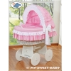 Babykorg med hjul Bellamy rosa