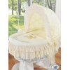 Babykorg med hjul Björn med rosett cream