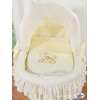 Babykorg med hjul Björn med rosett cream