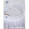 Babykorg med hjul Little Prince/Princess vit