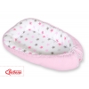 Babynest- grå-rosa stjärnor/grå