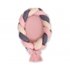 Babynest & Spjälskydd Fläta 2 i 1 - beige-pastel pink-Antracit