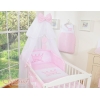 Bäddset / Baby Sängkläder 7 delar med myggnät Little Prince/Princess rosa