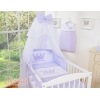 Bäddset / Baby Sängkläder 11 delar med stor myggnät Little Prince/Princess lila