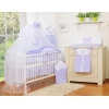 Bäddset / Baby Sängkläder 11 delar med stor myggnät Little Prince/Princess lila