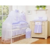 Bäddset / Baby Sängkläder 11 delar med stor myggnät Little Prince/Princess lila