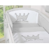 Bäddset / Sängkläder 3-delar- Little Prince/Princess grå