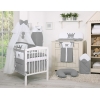 Bäddset / Sängkläder 7 delar med myggnät Little Prince/Princess Antracit