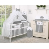 Bäddset / Sängkläder 7 delar med myggnät Little Prince/Princess Antracit