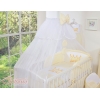 Bäddset / Sängkläder 7 delar med myggnät Little Prince/Princess cream