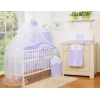 Bäddset / Sängkläder 7 delar med myggnät Little Prince/Princess lila