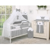 Bäddset / Sängkläder 11 delar med stor myggnät Little Prince/Princess Antracit
