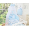 Bäddset / Sängkläder 11 delar med stor myggnät Little Prince/Princess blå