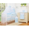 Bäddset / Sängkläder 11 delar med stor myggnät Little Prince/Princess blå
