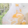 Bäddset till Babysäng 5 delar med stor myggnät Little Prince/Princess peach