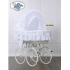 Bäddset / Sängkläder 2-delar till Babykorg Charlotte no. 2100/72100med vit broderat Bäddset