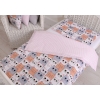 Bäddset / Sängkläder 2pcs 140x200 Junior - gray-pink cats